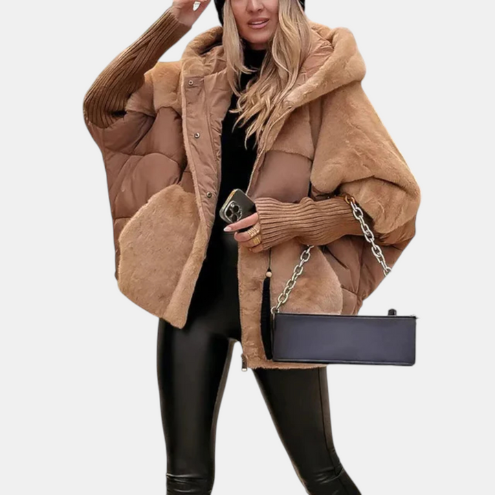 LAOISE | OVERSIZED HOODED PATCHWORK PUFFER JACKET