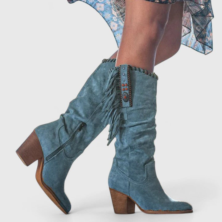 CARMEN | WESTERN FRINGE BOOTS