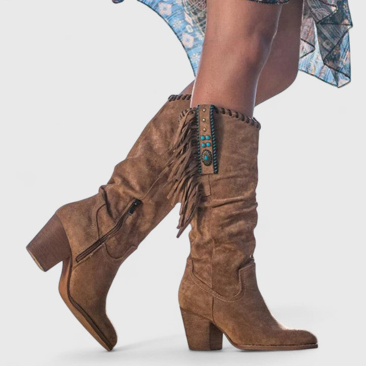 CARMEN | WESTERN FRINGE BOOTS