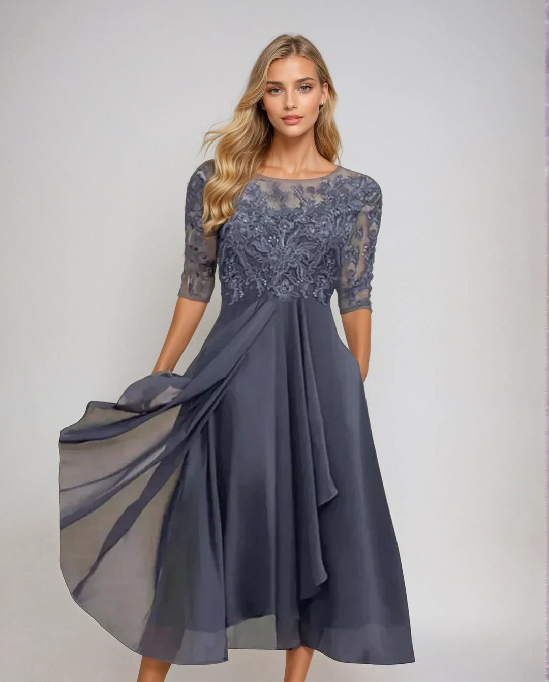 MAEVA | GRACEFUL DETAILED FLOWING DRESS