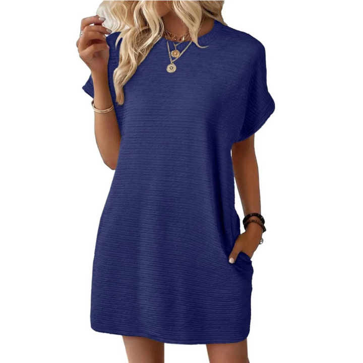 VANESSA | MINIMALISTIC ROUND NECK DRESS