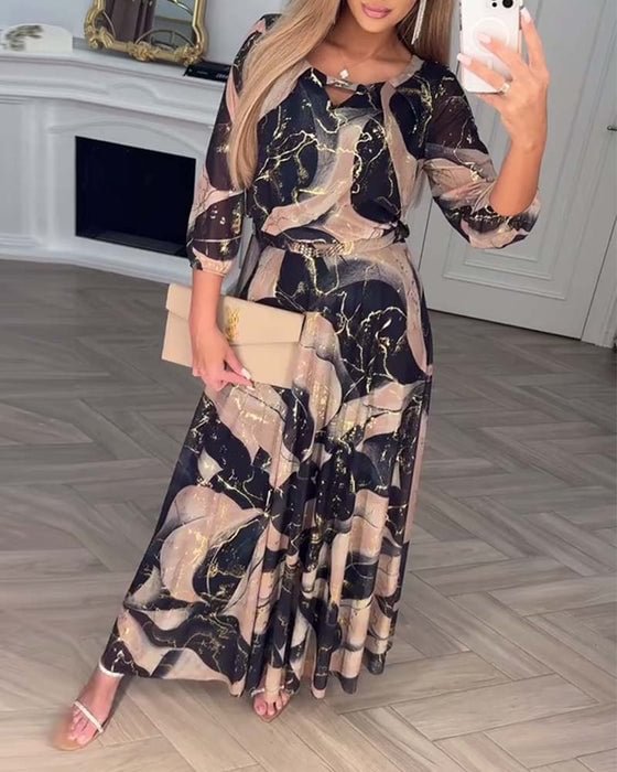 CHARLIZE | PRINTED CHIFFON DRESS