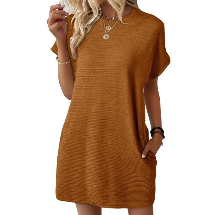 VANESSA | MINIMALISTIC ROUND NECK DRESS