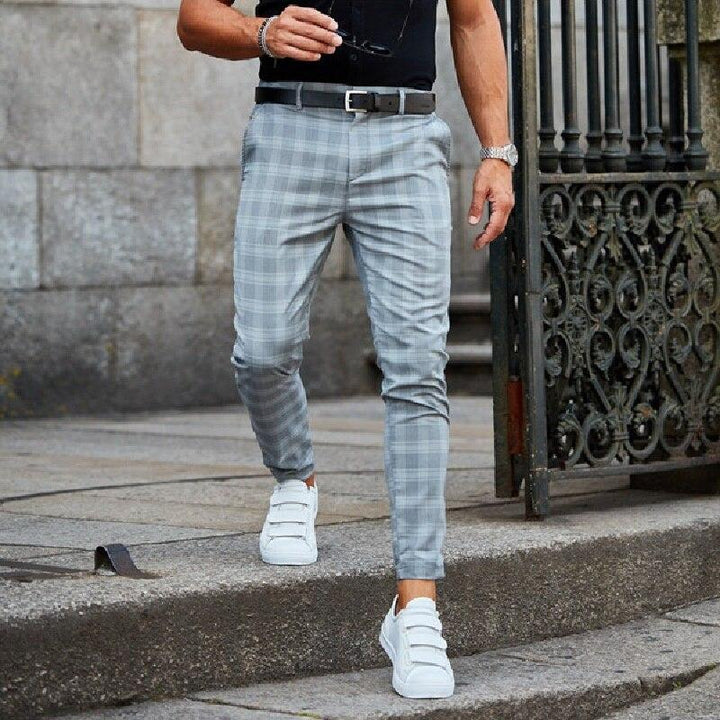 EDRIC | STYLISH CHECKED CHINO TROUSERS FOR MEN