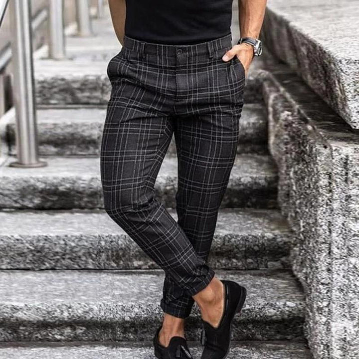 EDRIC | STYLISH CHECKED CHINO TROUSERS FOR MEN