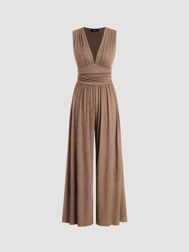 SAOIRSE | CHIC SLEEVELESS WIDE-LEG JUMPSUIT