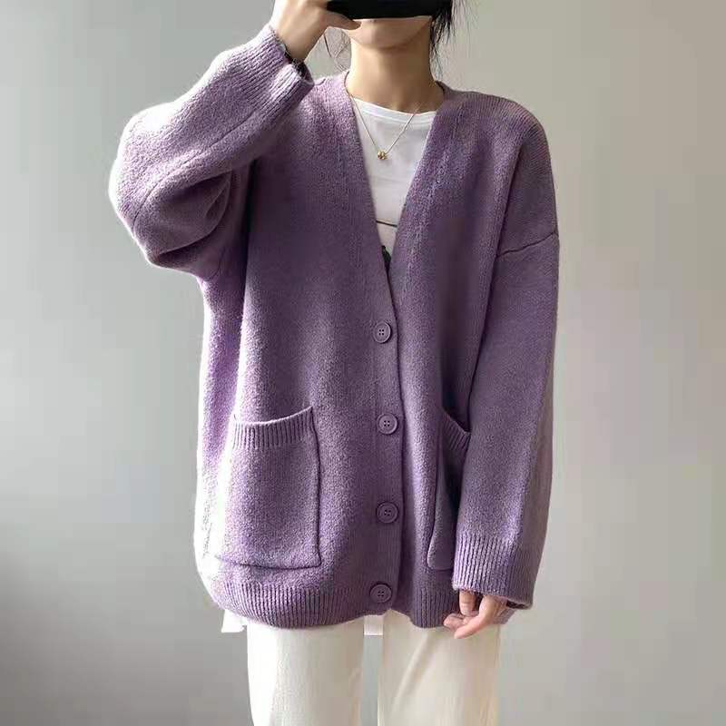 MARNIE | RELAXED V-NECK CARDIGAN