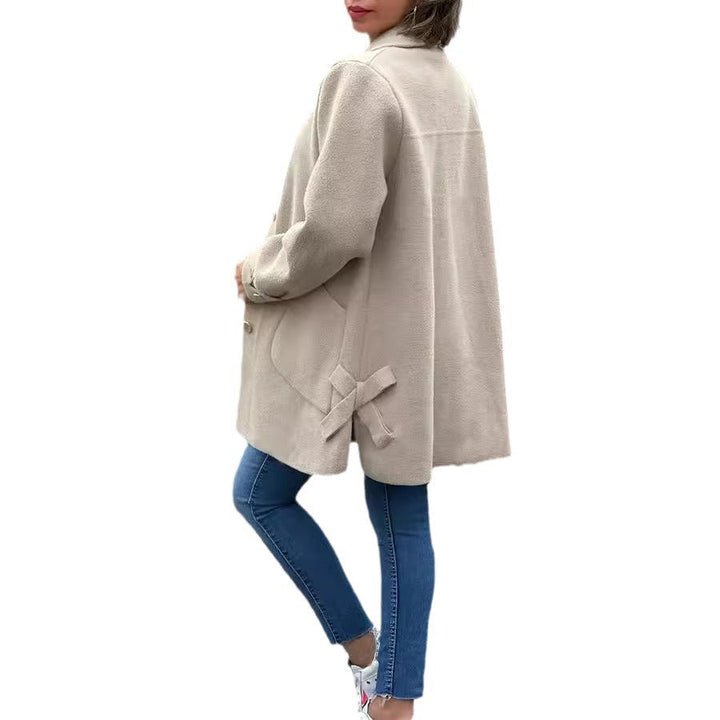 ALISSA | CLASSIC OVERSIZED COAT WITH ELEGANT BOW DETAILS