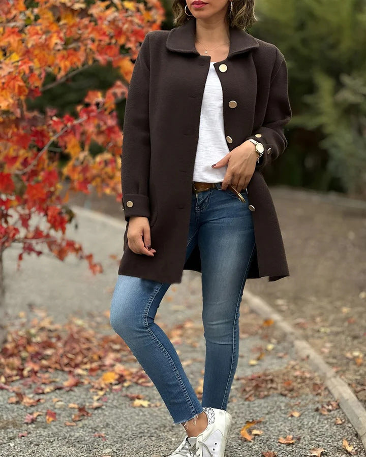 ALISSA | CLASSIC OVERSIZED COAT WITH ELEGANT BOW DETAILS