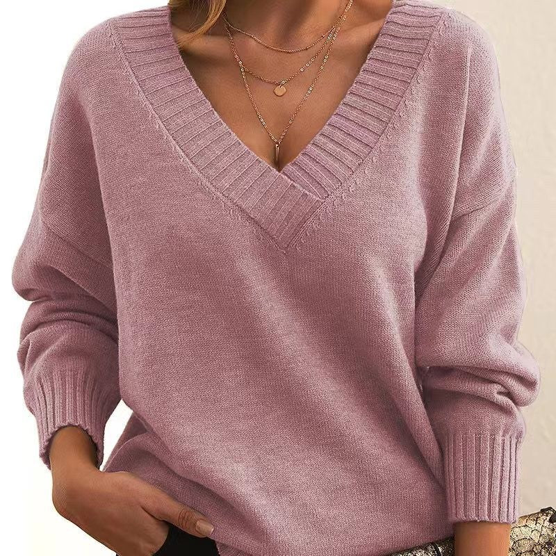 TALIA | DEEP V-NECK SWEATER