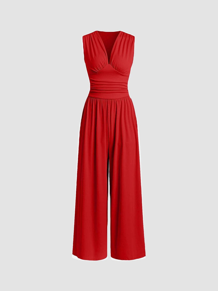 SAOIRSE | CHIC SLEEVELESS WIDE-LEG JUMPSUIT