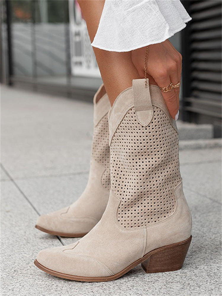 GEORGIA | WESTERN MID-HEEL BOOTS