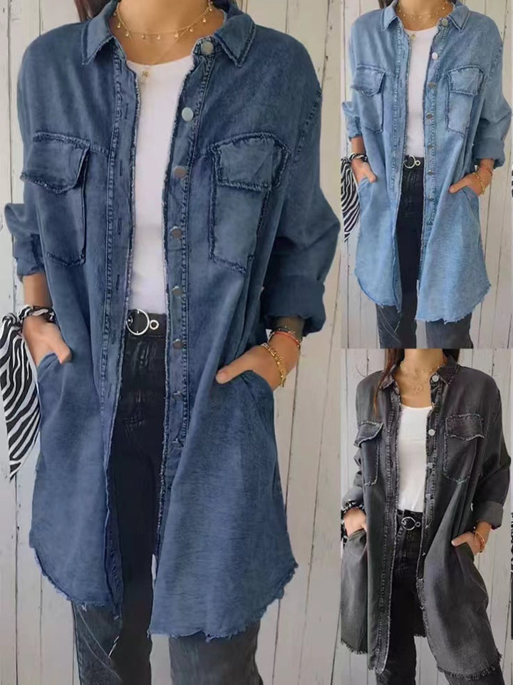 ARELLA | LONG DENIM BUTTON-UP