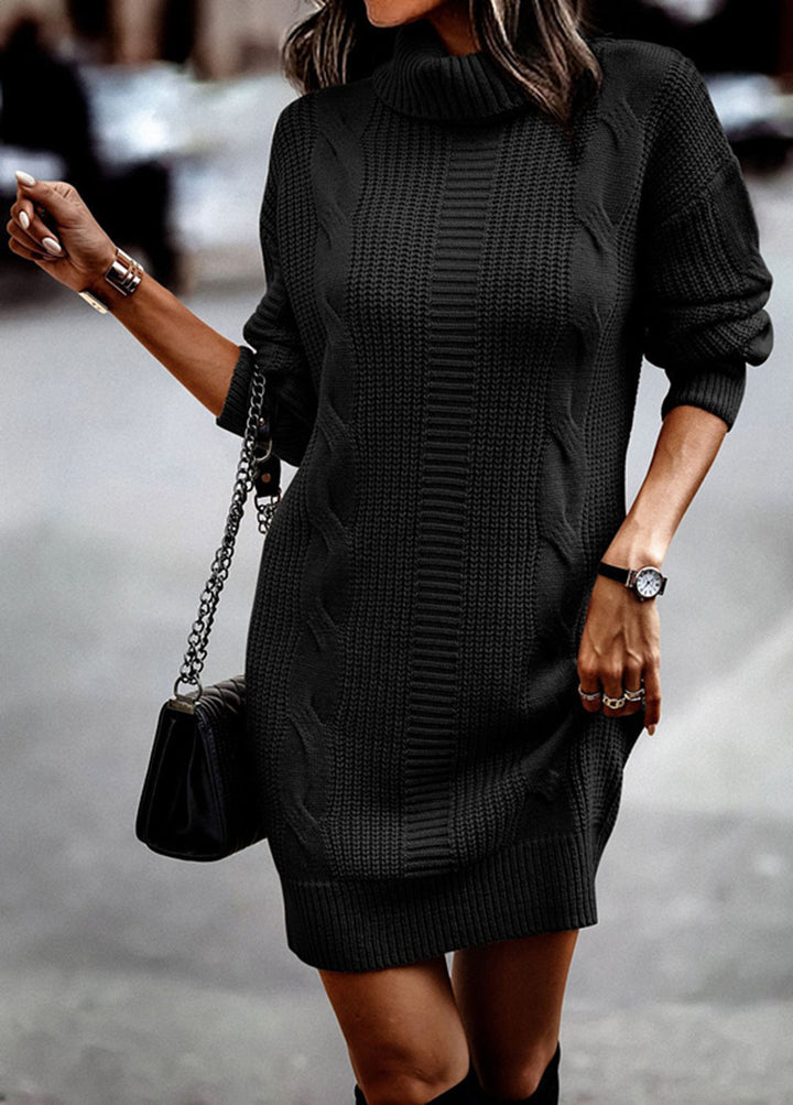 ELISE | TURTLENECK SWEATER DRESS