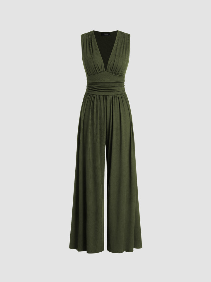 SAOIRSE | CHIC SLEEVELESS WIDE-LEG JUMPSUIT