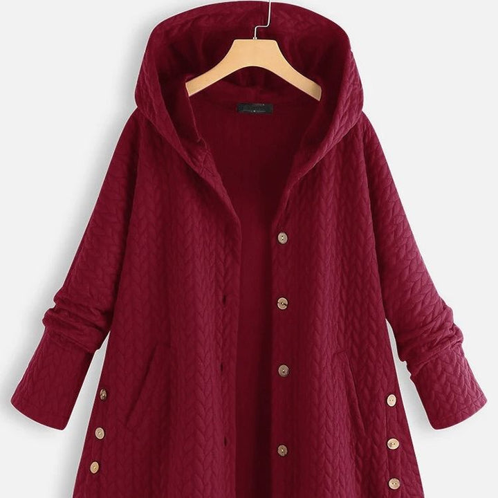 DARIA | HOODED BUTTON-UP COAT