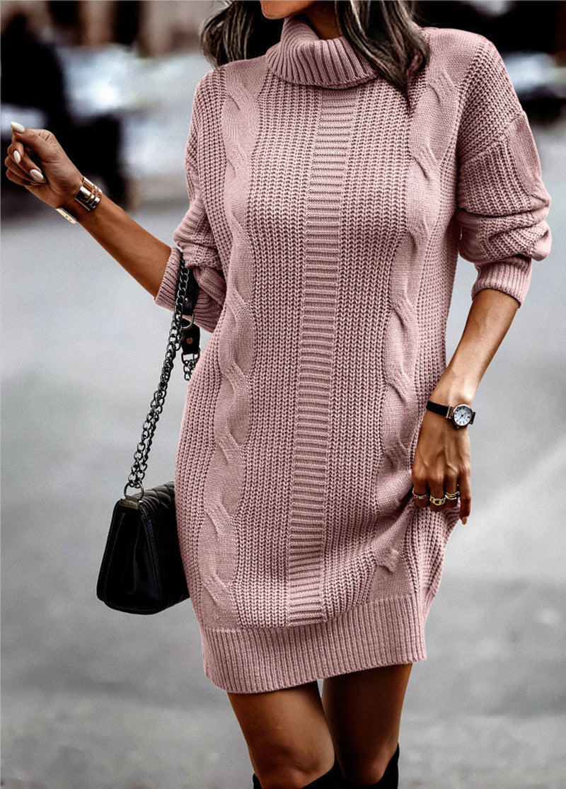 ELISE | TURTLENECK SWEATER DRESS