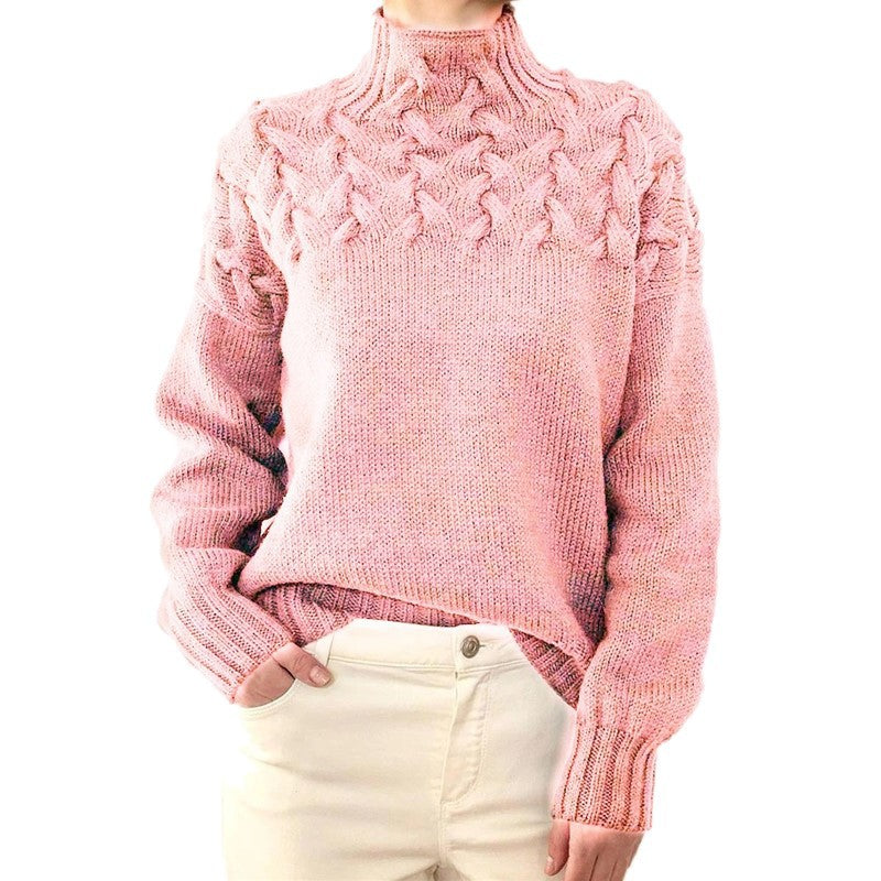 BRIONY | TEXTURED HIGH-NECK SWEATER