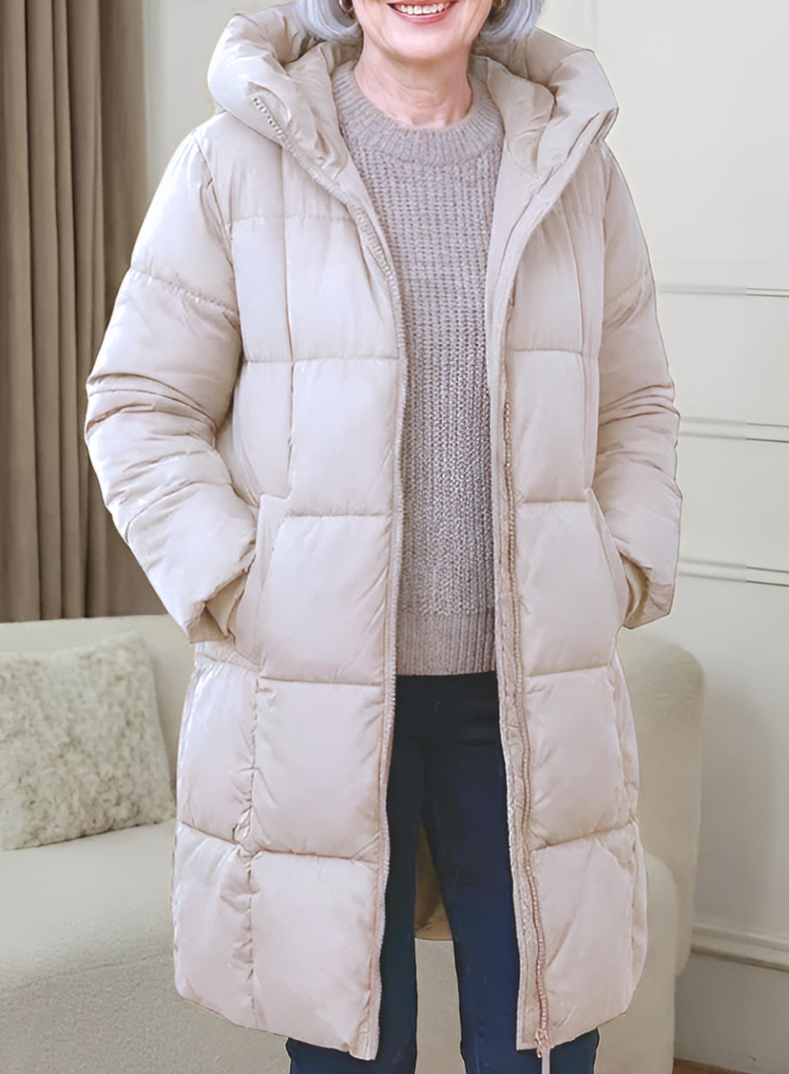 SAOIRSE | HOODED LONGLINE PUFFER COAT