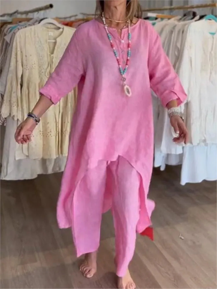 MAEVE | RELAXED TUNIC AND TROUSERS SET