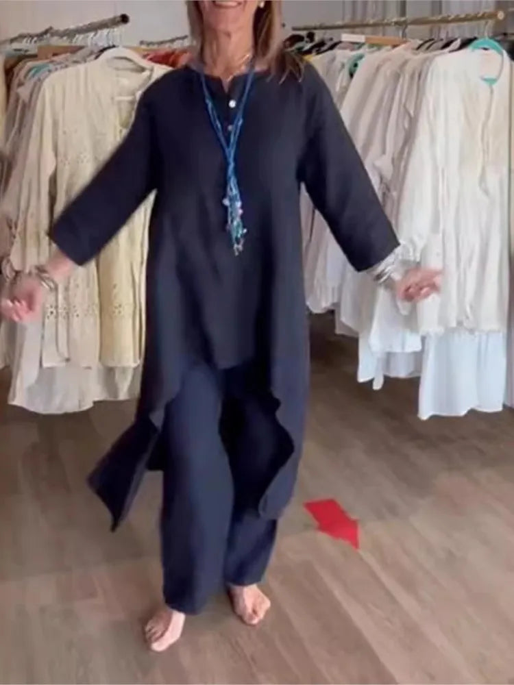 MAEVE | RELAXED TUNIC AND TROUSERS SET