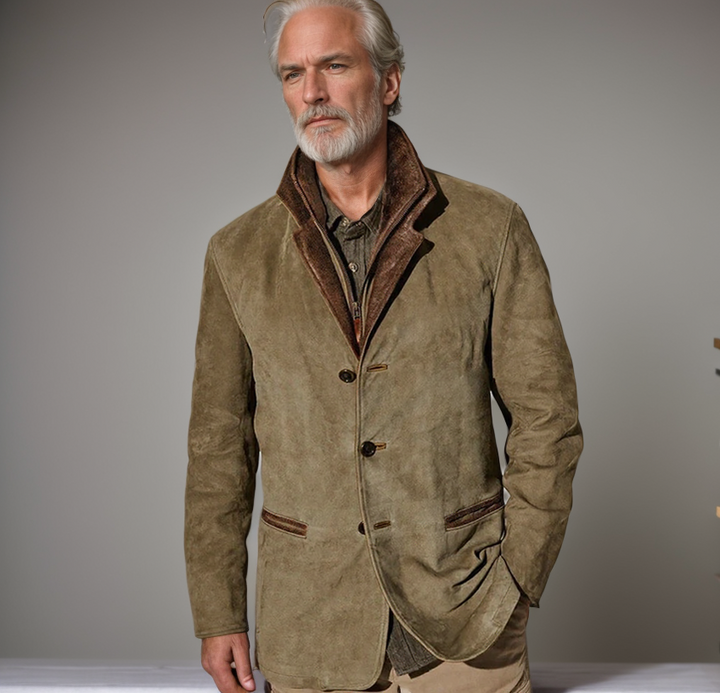 DARIAN | CLASSIC MEN'S JACKET WITH LEATHER TRIM