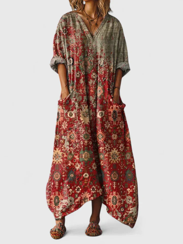 SIOBHAN | BOHEMIAN PRINT MAXI DRESS