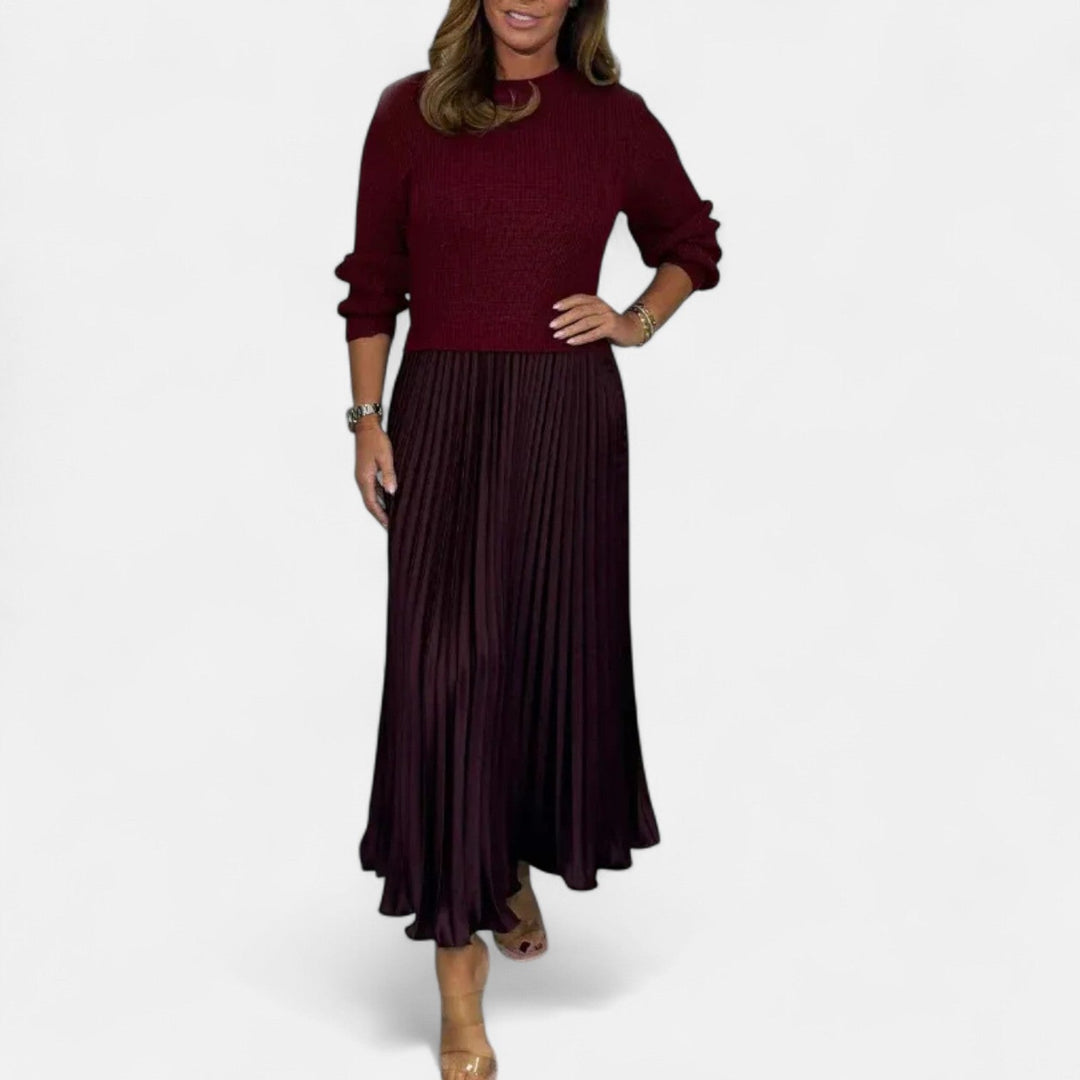 AOIFE | ELEGANT MAXI DRESS WITH PLEATED SKIRT