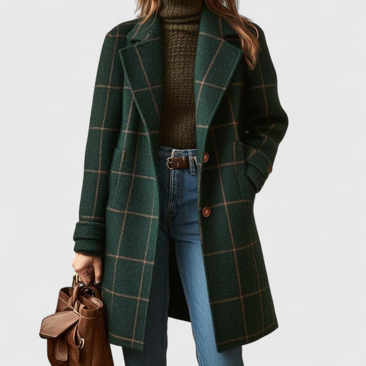 XAVINA | CLASSIC CHECK COAT