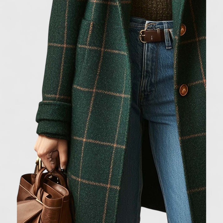 XAVINA | CLASSIC CHECK COAT
