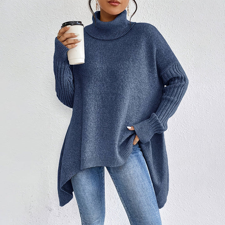 AMARA | LONG SLEEVE SWEATER WITH HIGH COLLAR