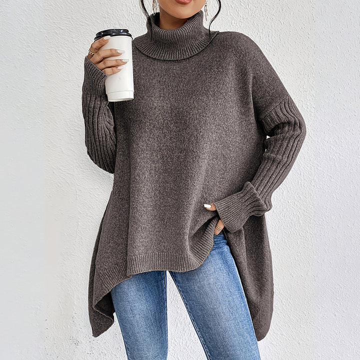 AMARA | LONG SLEEVE SWEATER WITH HIGH COLLAR