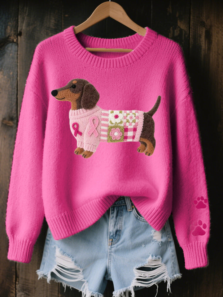 SAOIRSE | DACHSHUND MOTIF SWEATER
