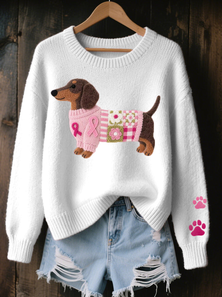 SAOIRSE | DACHSHUND MOTIF SWEATER
